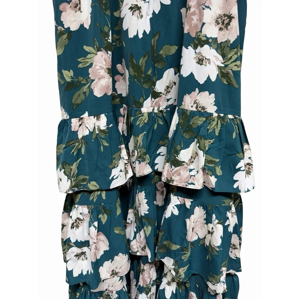ABERCROMBIE & FITCH Drama Ruffle Tiered Maxi Dress Women's Size 2XL